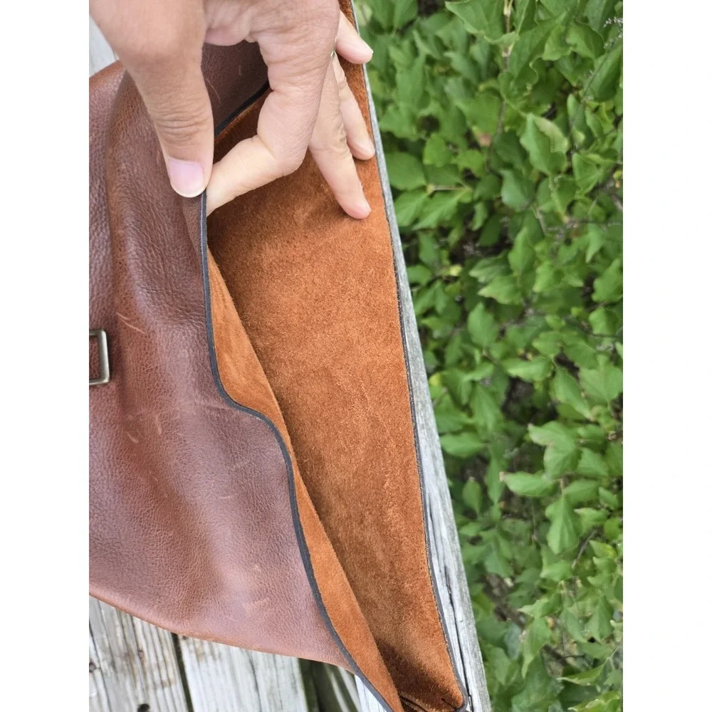 Portland Leather Goods Retired Roll Top Leather Backpack Nutmeg